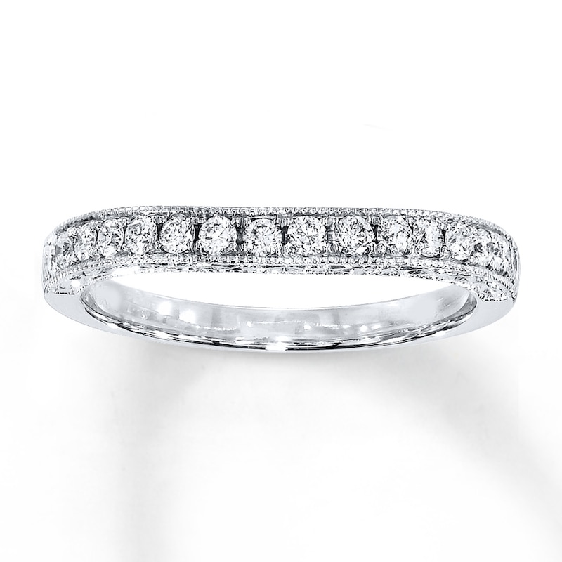 Main Image 1 of Previously Owned Diamond Wedding Band 1/3 ct tw Round-cut 14K White Gold