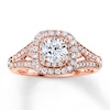 Thumbnail Image 0 of Previously Owned Diamond Engagement Ring 1-1/5 ct tw Round-cut 14K Rose Gold