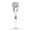 Thumbnail Image 3 of Previously Owned Diamond 3-Stone Engagement Ring 1 ct tw Round-cut 14K White Gold