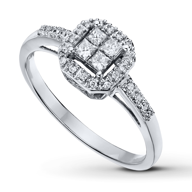 Main Image 1 of Previously Owned Diamond Ring 1/4 ct tw 10K White Gold