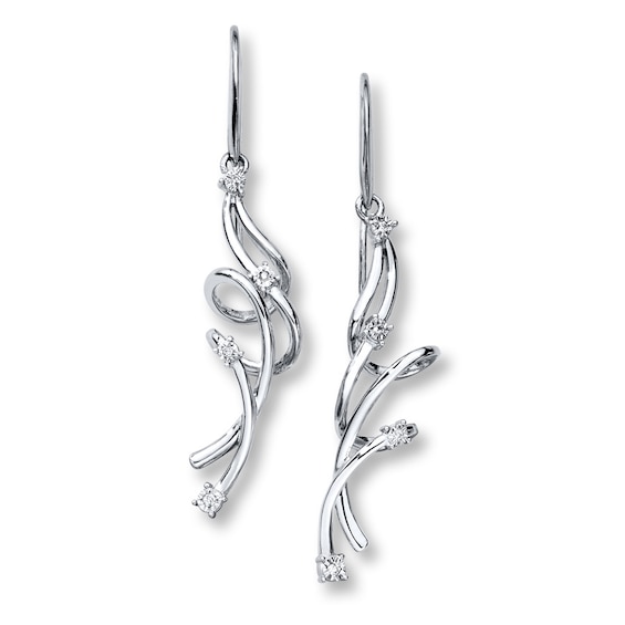 Previously Owned Diamond Earrings 1/20 ct tw Sterling Silver