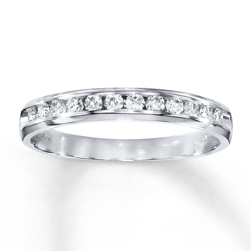 Main Image 1 of Previously Owned Diamond Anniversary Band 1/4 ct tw Round-cut 14K White Gold