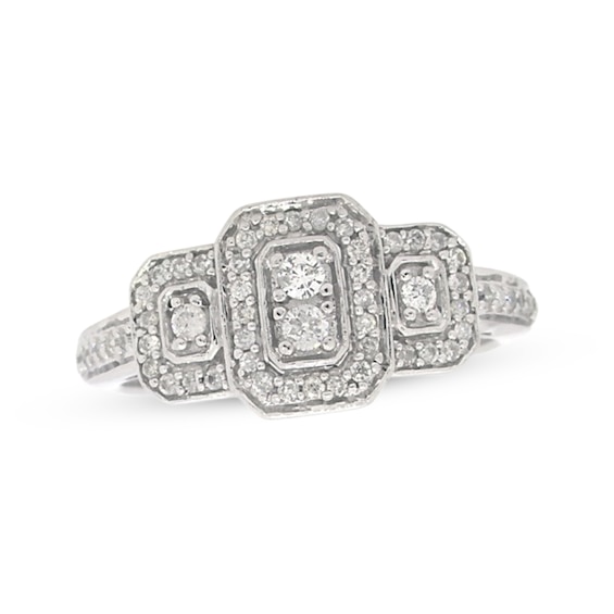 Previously Owned Diamond Ring 1/4 ctw Round-cut 10K White Gold