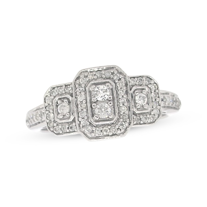 Main Image 1 of Previously Owned Diamond Ring 1/4 ctw Round-cut 10K White Gold