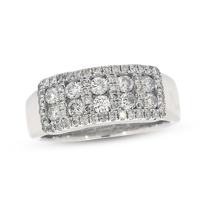 Main Image 1 of Previously Owned Diamond Anniversary Ring 3/4 ct tw Round-Cut 14K White Gold