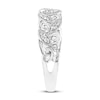 Previously Owned Diamond Leaf Ring 1/8 ct tw Round-cut 10K White Gold