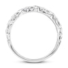 Previously Owned Diamond Leaf Ring 1/8 ct tw Round-cut 10K White Gold
