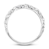 Thumbnail Image 3 of Previously Owned Diamond Leaf Ring 1/8 ct tw Round-cut 10K White Gold