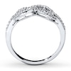 Thumbnail Image 1 of Previously Owned Diamond Infinity Ring 1/5 ct tw Round-cut 10K White Gold