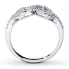 Thumbnail Image 2 of Previously Owned Diamond Infinity Ring 1/5 ct tw Round-cut 10K White Gold