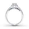 Thumbnail Image 1 of Previously Owned Diamond Bridal Set 7/8 ct tw 14K White Gold