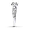 Thumbnail Image 3 of Previously Owned Diamond Ring 1/2 ct tw Princess & Round-cut 14K White Gold