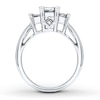 Thumbnail Image 2 of Previously Owned 3-Stone Diamond Ring 2 ct tw Princess-cut 14K White Gold