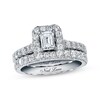 Thumbnail Image 0 of Previously Owned Neil Lane Diamond Bridal Set 1-7/8 ct Emerald/Round-Cut 14K White Gold