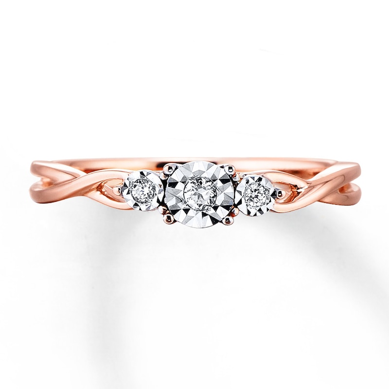 Previously Owned Diamond Ring 1/20 ct tw Round 10K Rose Gold