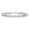 Thumbnail Image 0 of Previously Owned Diamond Bracelet 1/20 ct Sterling Silver & 10K Rose Gold 7.5"