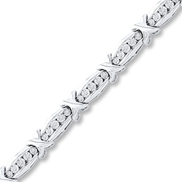 Previously Owned Diamond Bracelet 1/2 ct tw Round-cut Sterling Silver
