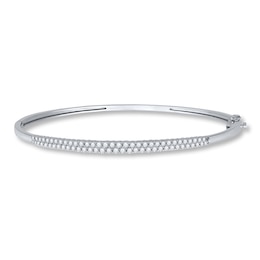 Previously Owned Diamond Bangle 1 ct tw Round-cut 14K White Gold