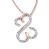 Thumbnail Image 1 of Previously Owned Diamond Necklace 1/8 ct tw 10K Rose Gold 18&quot;