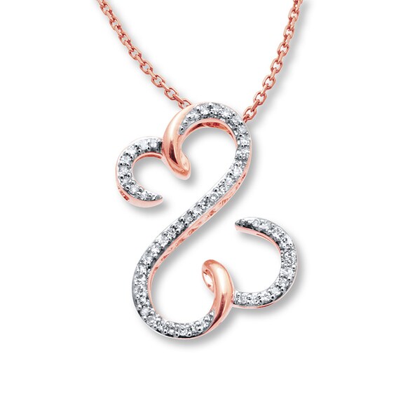 Previously Owned Diamond Necklace 1/8 ct tw 10K Rose Gold 18"