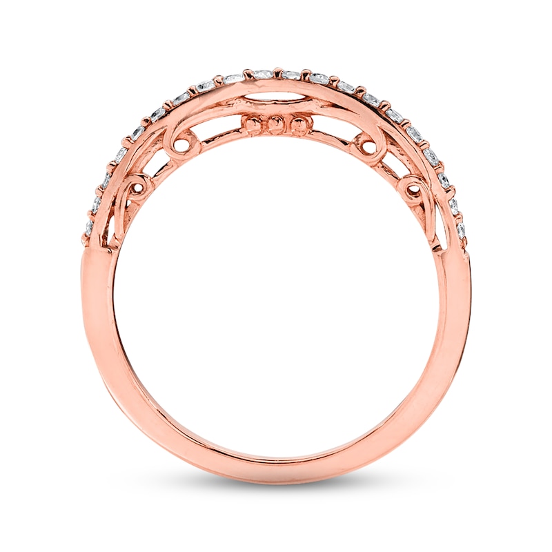 Main Image 2 of Previously Owned Le Vian Bridal Diamond Band 1/6 ct tw Round-cut 14K Strawberry Gold