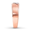 Thumbnail Image 3 of Previously Owned Men's Diamond Wedding Band 1/10 ct tw Round-cut 10K Rose Gold