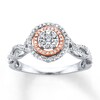 Thumbnail Image 0 of Previously Owned Diamond Ring 1/3 ct tw Round-cut 10K Two-Tone Gold