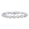 Thumbnail Image 1 of Previously Owned Infinity Bracelet 1/4 ct tw Round-cut Diamonds Sterling Silver 7.5&quot;