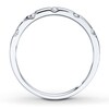 Thumbnail Image 1 of Previously Owned Anniversary Band 1/10 ct tw Round-cut Diamonds 10K White Gold