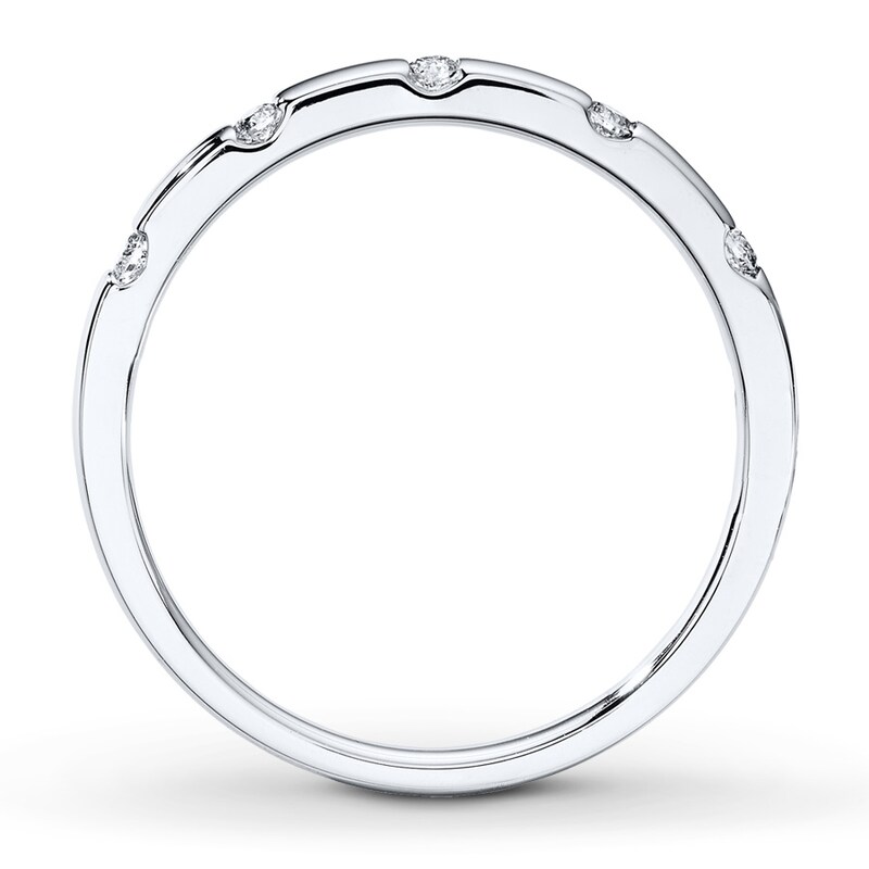 Previously Owned Anniversary Band 1/10 ct tw Round-cut Diamonds 10K White Gold