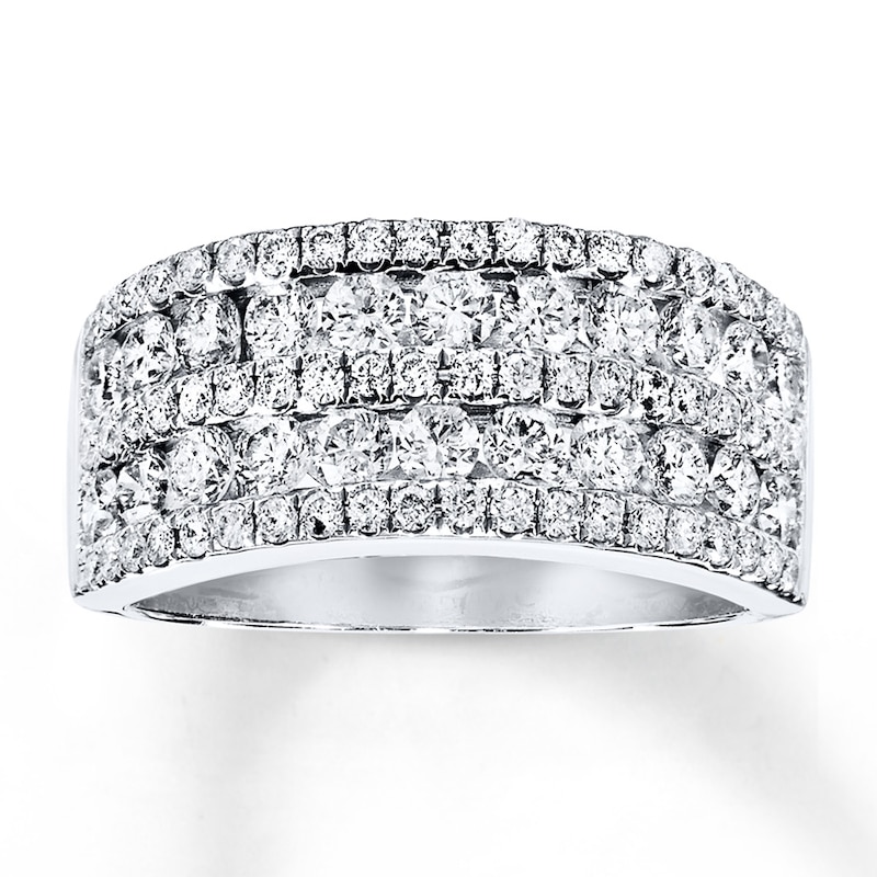 Main Image 1 of Previously Owned Diamond Anniversary Band 1-1/2 cts tw Round-cut 14K White Gold