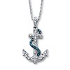 Thumbnail Image 0 of Previously Owned Anchor Necklace 1/10 ct tw Diamonds Sterling Silver