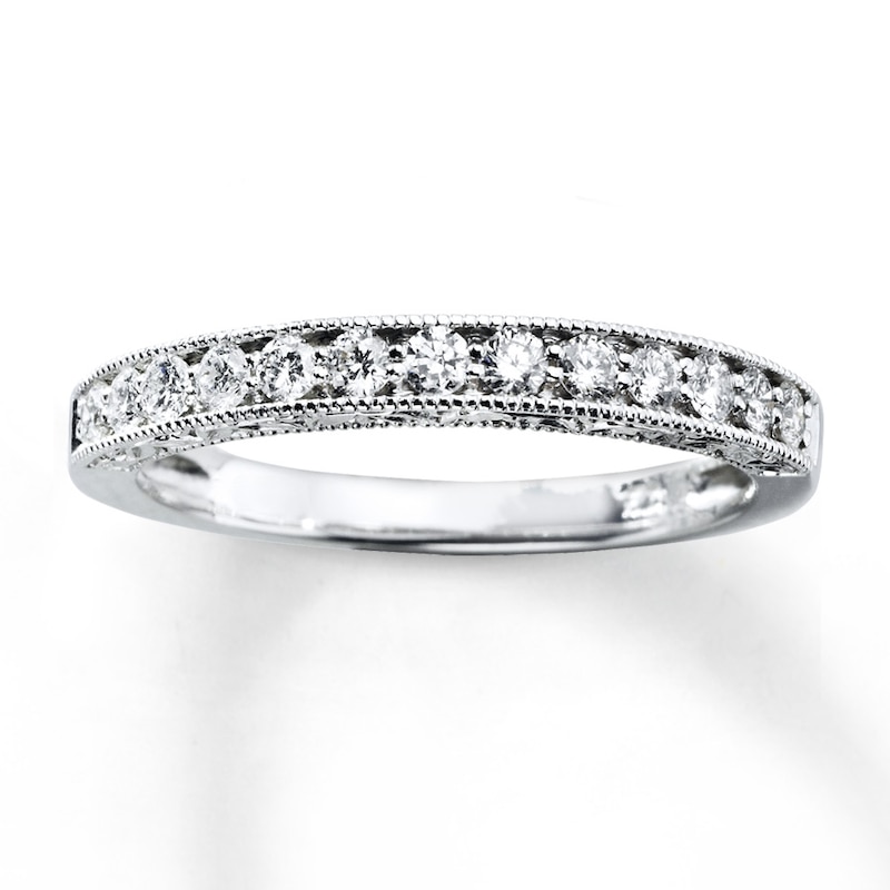Main Image 1 of Previously Owned Diamond Wedding Band 1/3 ct tw Round-cut 14K White Gold