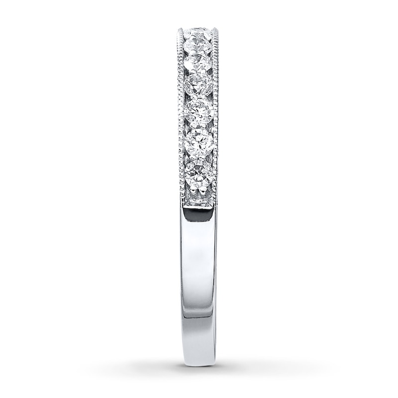 Main Image 3 of Previously Owned Diamond Wedding Band 1/3 ct tw Round-cut 14K White Gold