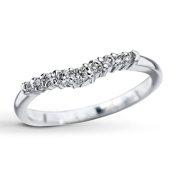 Previously Owned Diamond Enhancer Ring 1/5 ct tw Round-cut 14K White Gold