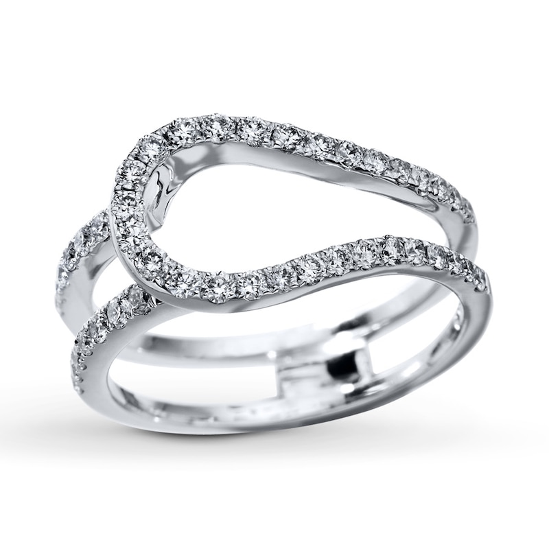 Main Image 2 of Previously Owned Diamond Enhancer Ring 5/8 ct tw Round-cut 14K White Gold