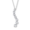 Previously Owned Diamond Necklace 1/3 ct tw Round-cut 10K White Gold
