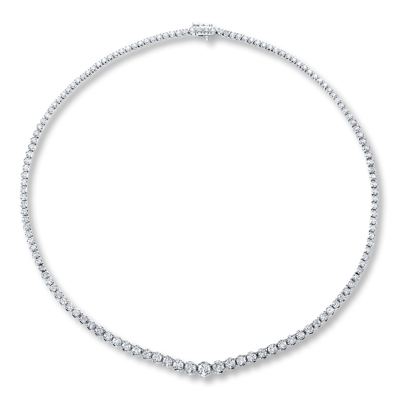 Previously Owned Certified Diamonds 7 ct tw Round-Cut 14K White Gold Necklace