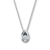 Thumbnail Image 0 of Previously Owned Necklace 1/4 Carat Diamond 18K White Gold