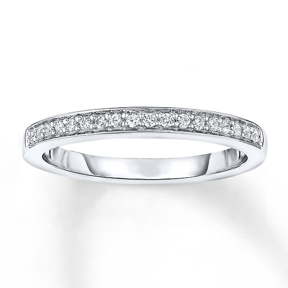 Previously Owned Diamond Wedding Ring 1/8 ct tw 10K White Gold