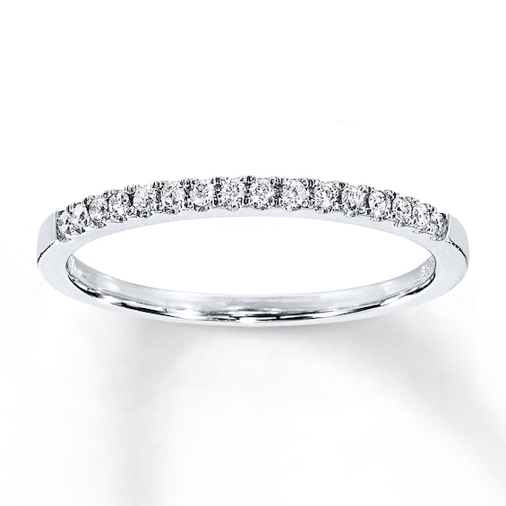 Previously Owned Band 1/10 ct tw Diamonds 10K White Gold