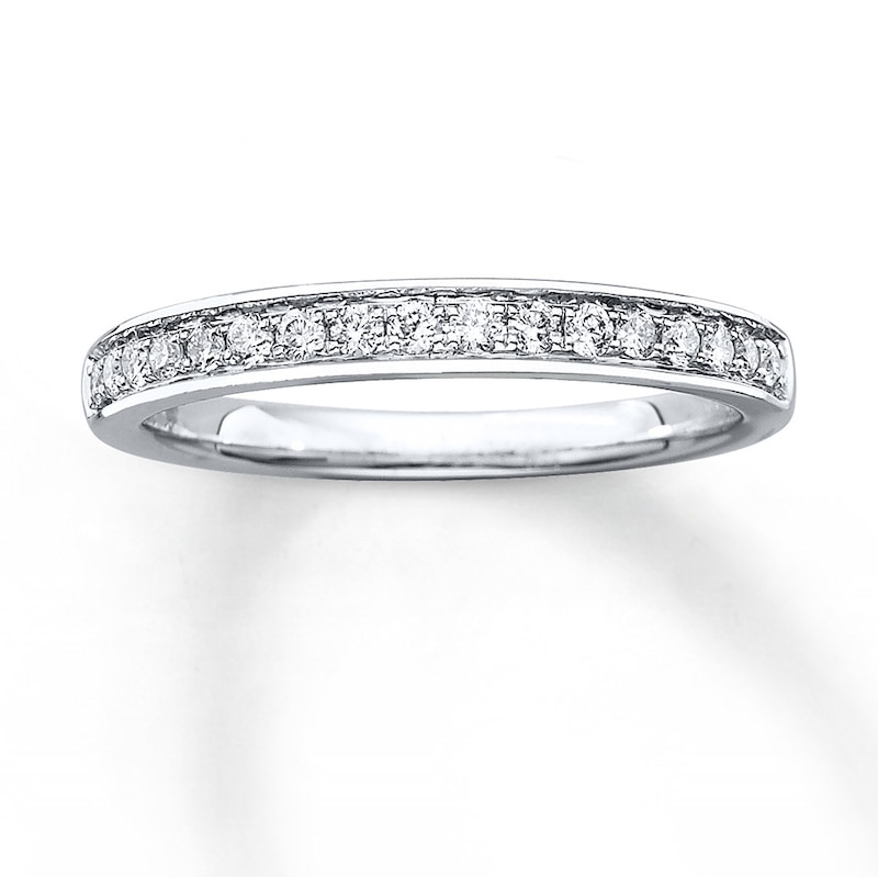Main Image 1 of Previously Owned Diamond Wedding Band 1/5 ct tw 14K White Gold