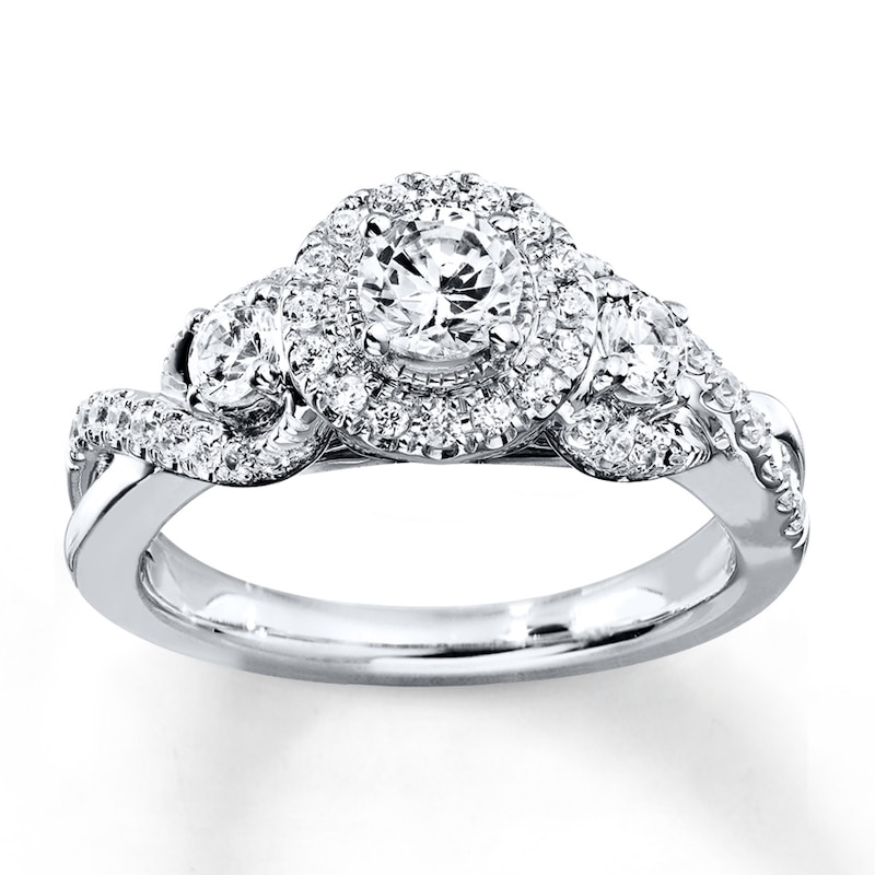 Main Image 1 of Previously Owned Diamond Ring 7/8 ct tw 14K White Gold