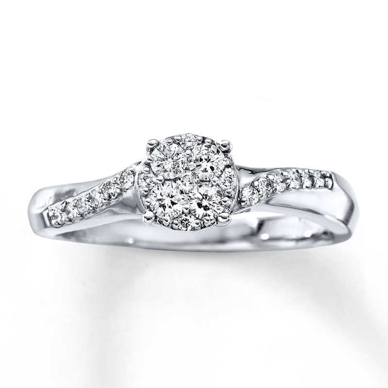 Main Image 1 of Previously Owned Diamond Ring 1/5 cttw Round-cut 10K White Gold