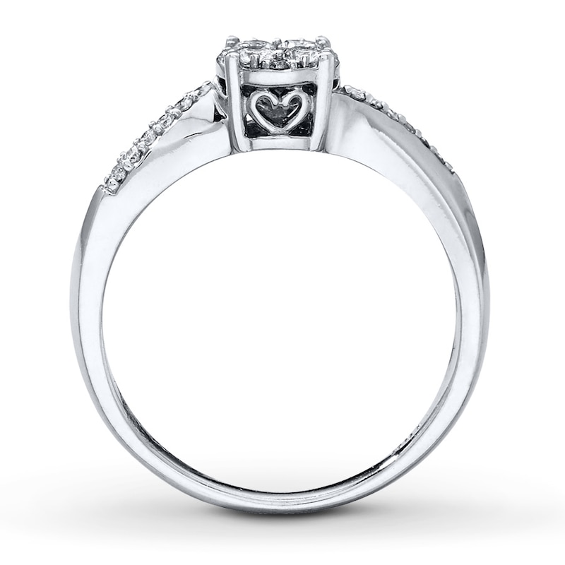 Main Image 2 of Previously Owned Diamond Ring 1/5 cttw Round-cut 10K White Gold