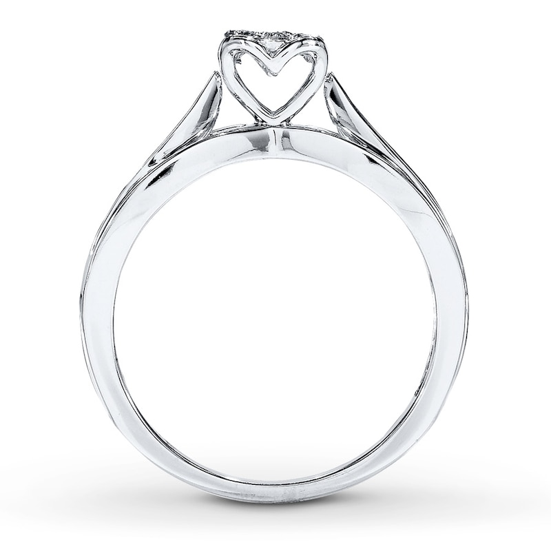 Previously Owned Ring 1/5 ct tw Round-cut Diamonds 10K White Gold