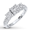 Thumbnail Image 2 of Previously Owned Diamond Engagement Ring 3/4 ct tw Round-cut 10K White Gold