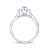 Thumbnail Image 3 of Previously Owned 3-Stone Diamond Engagement Ring 1/2 ct tw Princess & Round-cut 14K White Gold