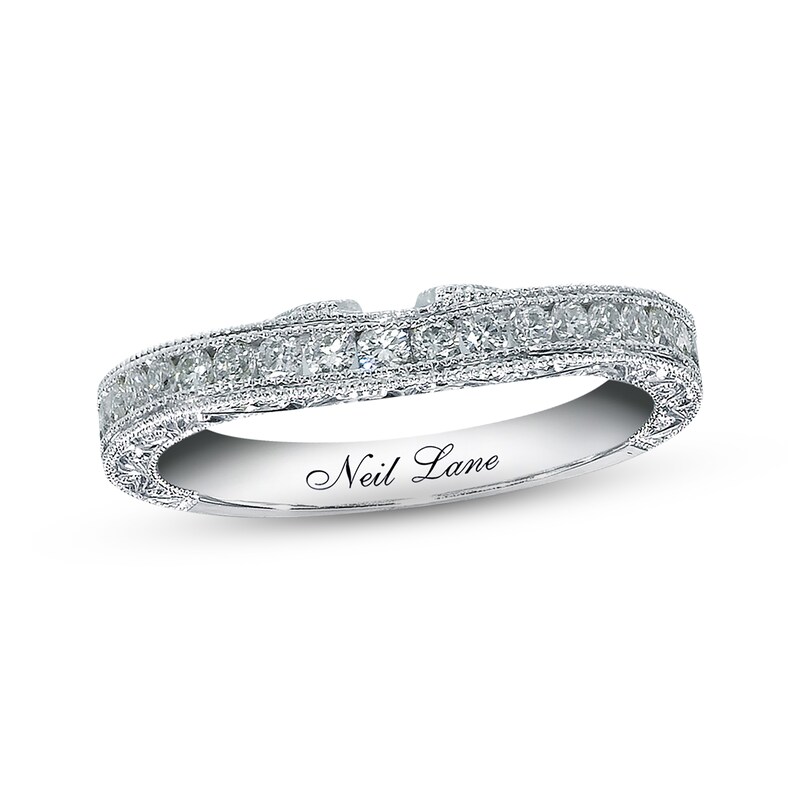 Previously Owned Neil Lane Wedding Band 1/2 ct tw Round-cut 14K White Gold - Size 4.5