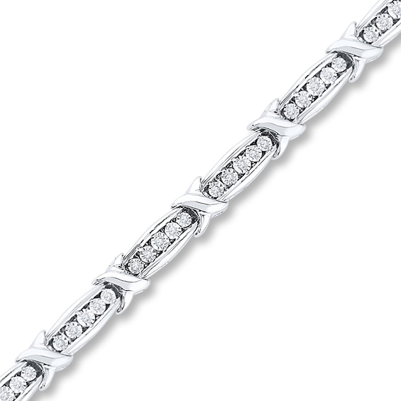 Previously Owned Diamond Bracelet 1/4 ct tw Round-cut Sterling Silver